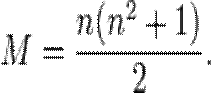 M = \frac{n(n^2+1)}{2}.